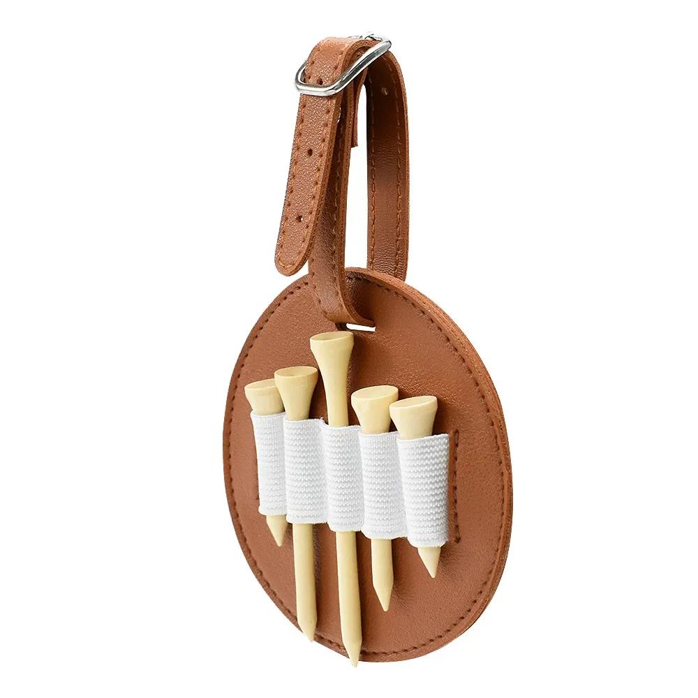 1 STuks Leer Dubbelzijdig Golf Tees Draagbare Opbergtas Meerdere Holsters voor Golf Green Fork Houders en Taille-hangende Tees