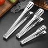 Stainless Steel Serving Tongs Heat Resistant Kitchen Tongs Non-Slip Food-Grade U-Shape Cooking Tongs for BBQ Buffet Bread Frying