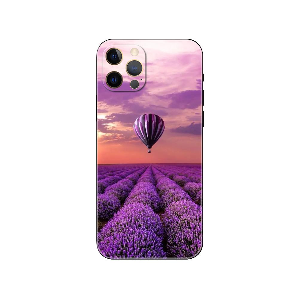 Lavender Phone Case for Iphone 5s 2020se 6 6s 7 8 Plus X 10 XR XS 11 12 13 Mini Pro MAX Black Tpu Back Cover