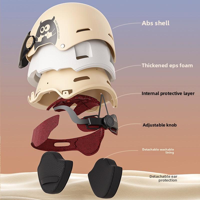 Electric Car Helmet Couple Four Seasons Universal Battery Motorcycle Men's Half Helmet Helmet