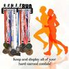 Custom Wall Mounted Sports Medal Display Holder Holds 60 Medals Iron Home Decor Birthday Gift