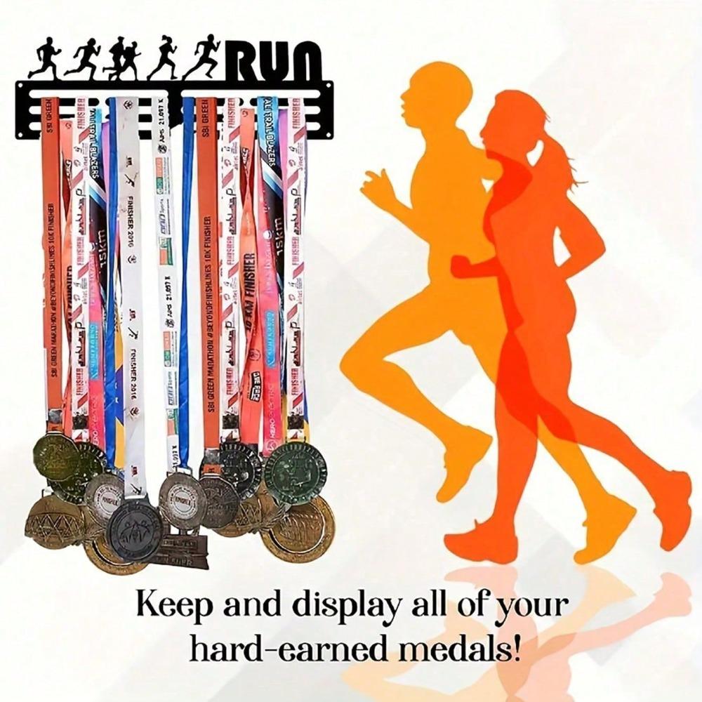 Custom Wall Mounted Sports Medal Display Holder Holds 60 Medals Iron Home Decor Birthday Gift