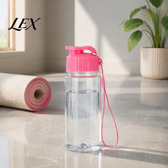 Matte Texture Water Bottle Sports Bottle, with Flip Lid And Lanyard, Portable Leak-proof PET Cup, Lightweight Fitness Jug, for Gym School Office