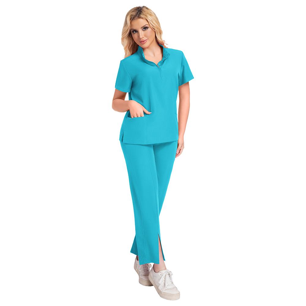 2025 Quick-Drying Elastic Washable Two-Piece Unisex Plus Size Doctor Nurse Uniform