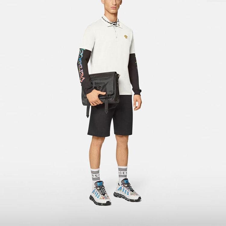 Versace Medusa Short Sleeve Polo Shirt Men tops White A87427-A237141-2W110