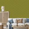 Wallpaper Geometric Pattern Yellow and Olive for Living Room and Bedroom 50x1000