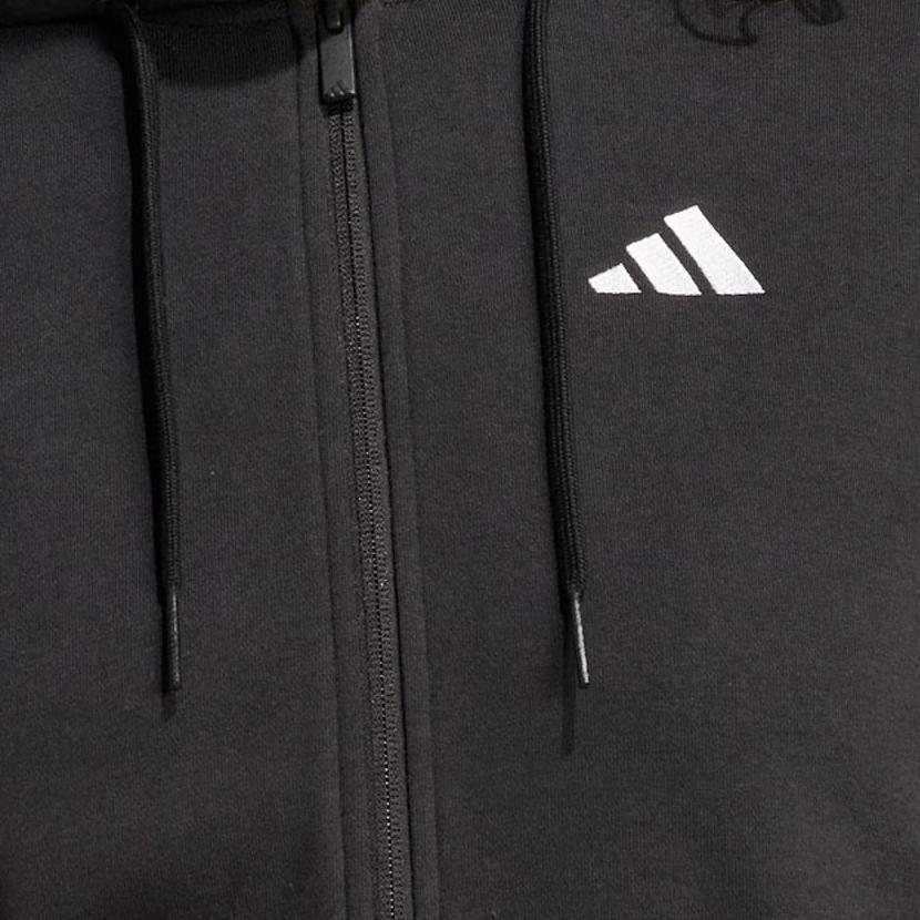 Adidas 3S FT FZ HD Comfortable Soft Windproof Hooded Zip-Up Long Sleeve Jacket Women Jackets Black JE0052