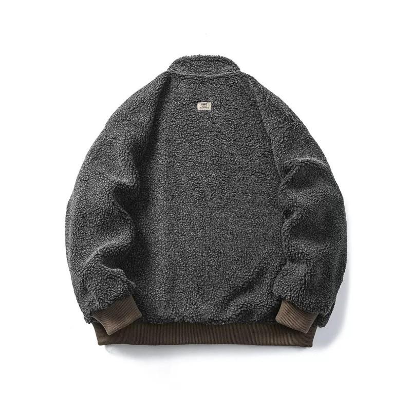 Mens Winter Double-sided Stand Collar Thick Warm Japanese Style Workwear Cotton Coat