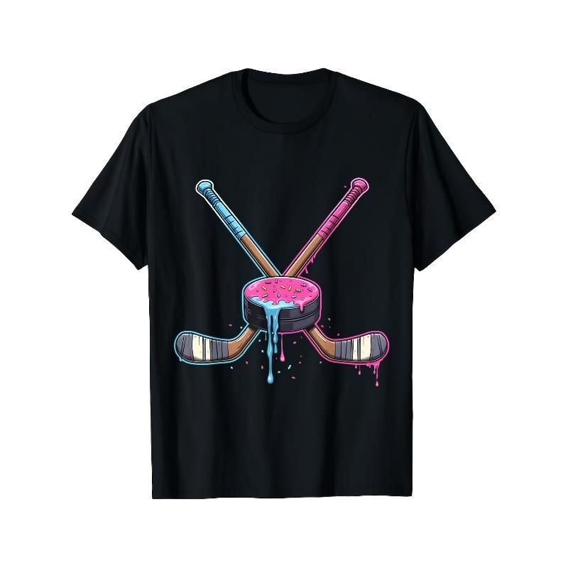 Ice Cream Drip Ice Hockey Design TShirt Trendy Street Y2k Summer New Item Suitable For Both Unisex And Unisex Casual TShirt
