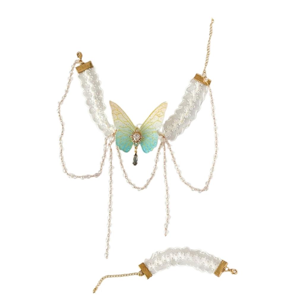 Fairy Butterfly Arm Band Lace Wing Leg Garter Adjustable Cosplay Accessory Sexy Thigh Chain Comfortable Fashion Legwear