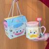Birthday Gift Cute Clown Ceramic Water Cup Funny Couple Mug with Lid Spoon Office Coffee Milk Cup