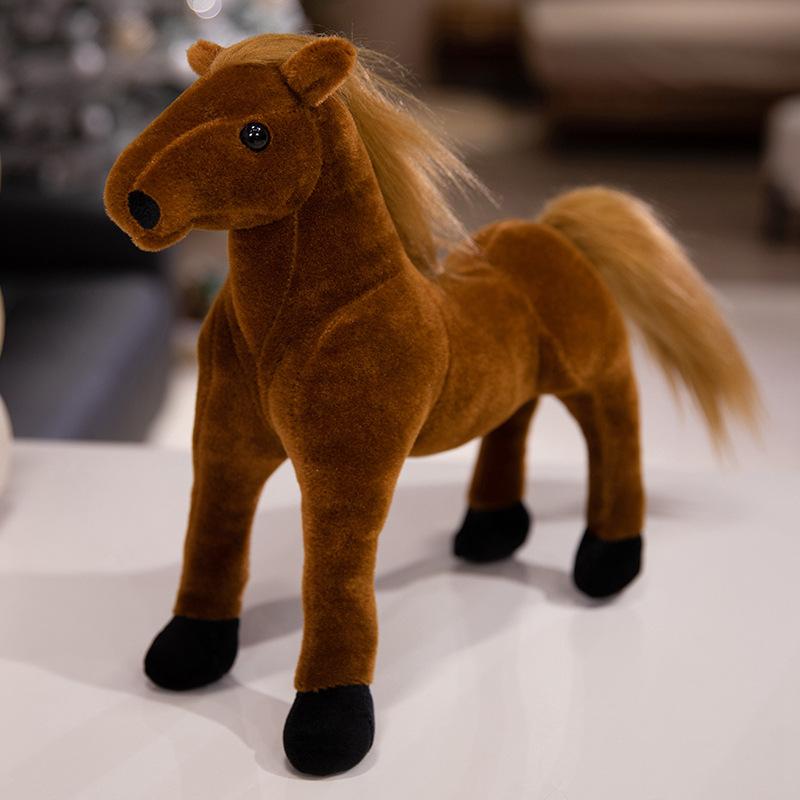 Cute Simulation Pony Horse Doll Plush Toy Sweat Blood Bmw Doll Children'S Doll Birthday Gift