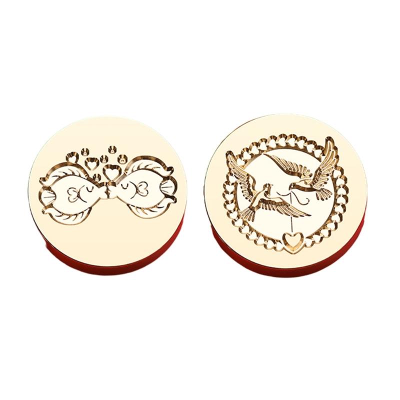 

2 шт. Сургучный штамп ко Дню святого Валентина, сургучная печать, штамп для скрапбукинга, открыток, свадебных приглашений, украшений бежевый