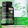 Spirulina-Pulverkapseln, das beste reine vegane Protein, helfen bei der Entgiftung des Körpers, geeignet für Erwachsene.