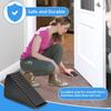 TOWODE Heavy Duty Large Door Stopper 2 PCS Adjustable High Tall Wedge Door Stopper with Non-Slip Rubber Stainless Steels Doorstop for Bottom of Door