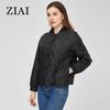 ZIAI 2023 nowa damska kurtka wiosenna z kapturem na co dzień cienka bawełna fałszywy dwuczęściowy guzik na zamek błyskawiczny dwuwarstwowy płaszcz z plisą kobiet ZM-7576