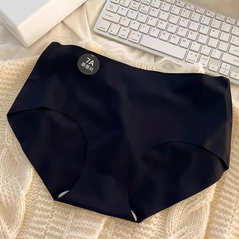 

Women s Plus Size Mid-Waist Yoga Briefs - Milk Silk 7A, Skin-Friendly, Elastic, Solid Color XL