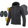 Motocyklová bunda, ochranná softshellová parka 1288, pro všechna roční období, chránič, standard CE, úroveň 2, standard CE, větruodolnost, KOMINE, černá, Ca XL