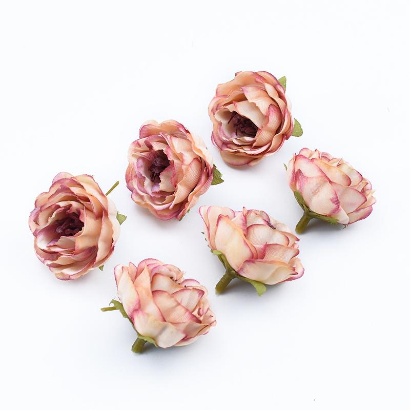 10 Stück Seidenrosen Köpfe Wand DIY Geschenke Süßigkeitenbox Hochzeit Heimdekoration Zubehör Scrapbooking Kunststoff Künstliche Blumen