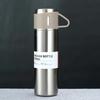 Portable Stainless Steel Thermos Cup Set with Three Lids, Laser-Engraved Logo, Ideal for Business Events