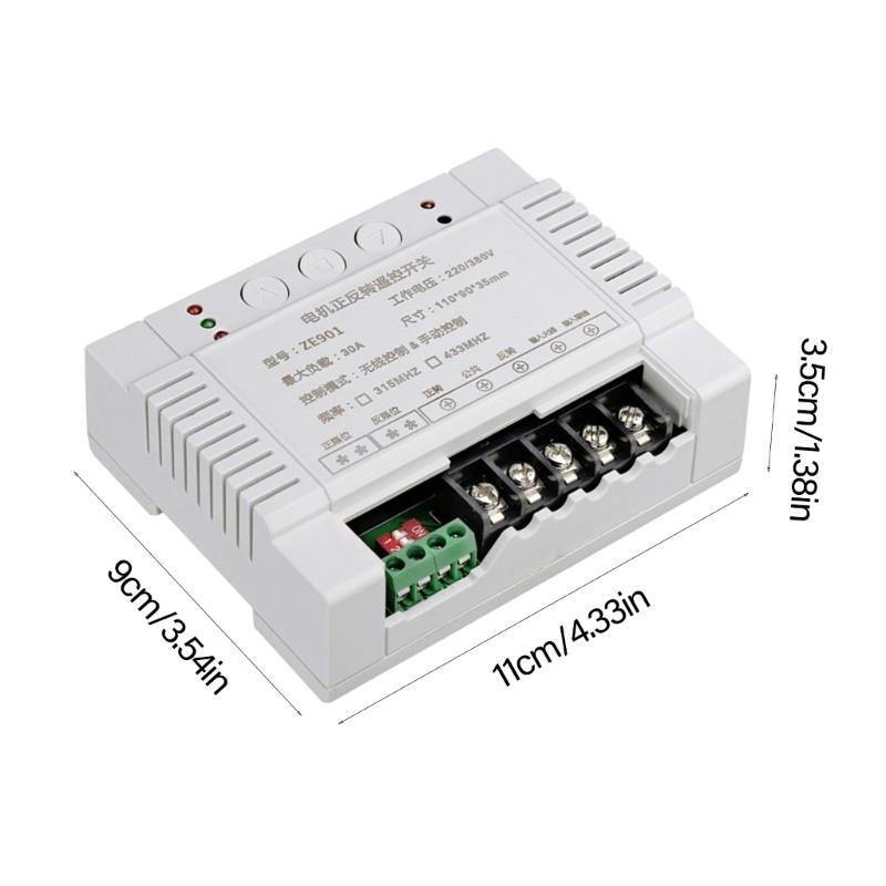 Wireless Motor Control Switch AC220V-380V 30A with 20m Control Distance for Door Window Electric Curtain Operate