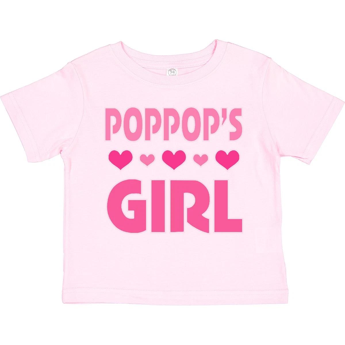 Inktastic PopPop Girl Granddaughter Toddler T-Shirt Grandfather Girls Childs Kid 100