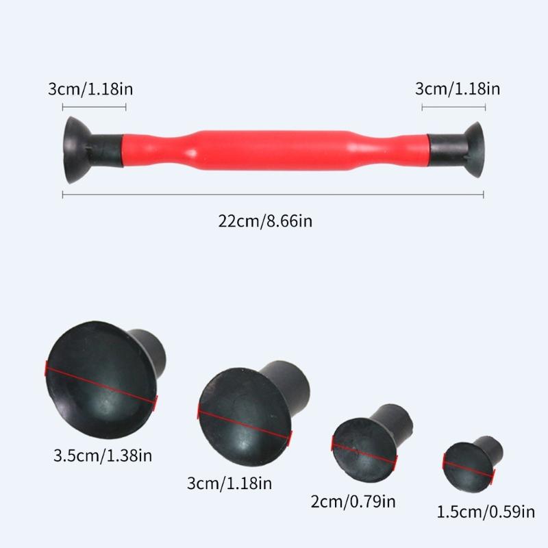 2Pcs Valves Lapping Sticks Hand Lapping Grinding Stick Tool Sucker Kit with Sucker Cups for Vehicle Oil System Repair