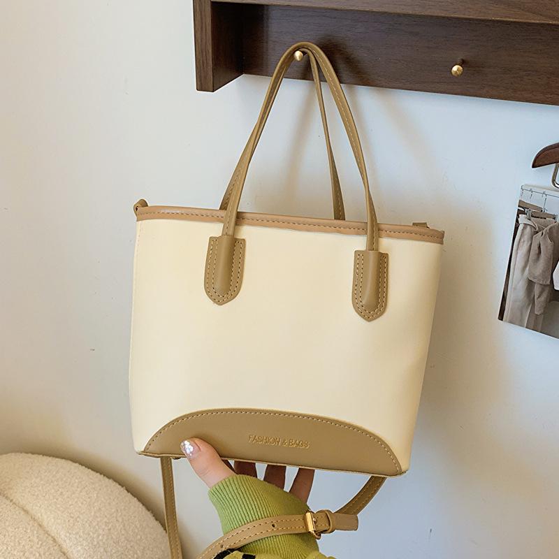 

2024 Women s Retro Minimalist Bucket Shoulder Crossbody Handbag белый