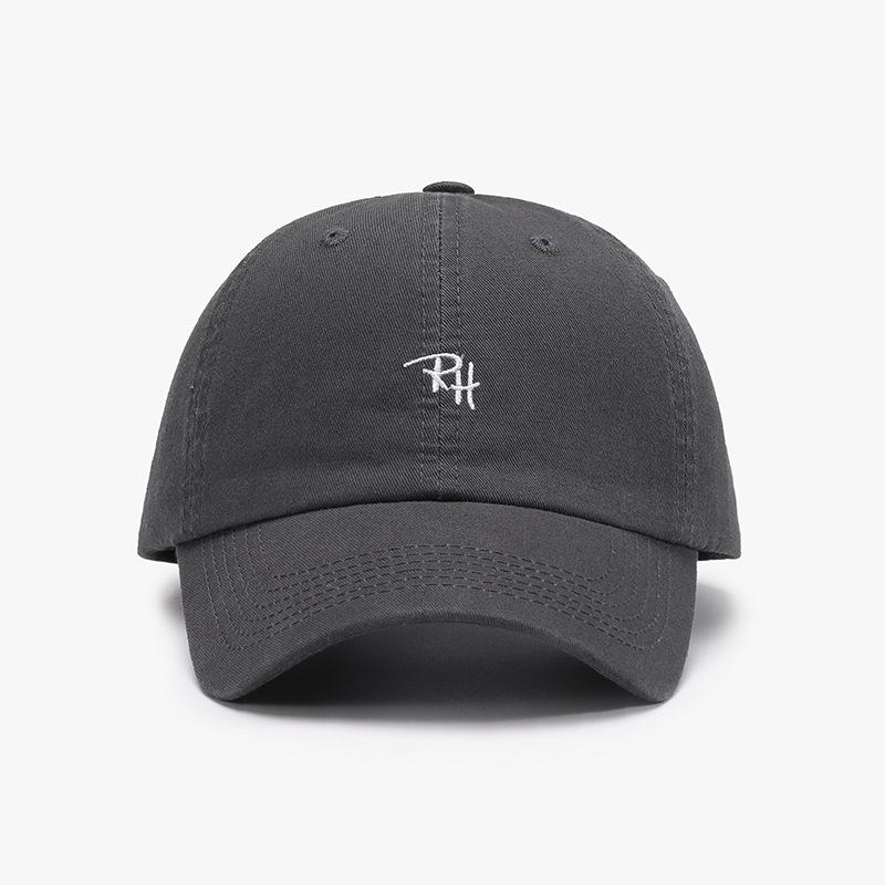 Hat Women's Spring Outdoor Soft Top Letter Embroidery Men's Baseball Cap Fashion Versatile Curved Brim Washed Cap Tide