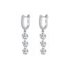MODIAN 925 Silver Sparkling Luxury Clear CZ Swing Dangle Earrings Classic Wedding Drop Earrings For Women Jewelry