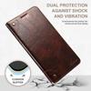 iPhone 16 Pro Max & Samsung S25 Ultra Leather Flip Case with Card Slot and Magnetic Closure