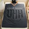 Custom Name,Utah Mammoth Printed Flannel Blanket, Soft Throw for Bedroom Sofa, Washable, Christmas Present, Great Gift.