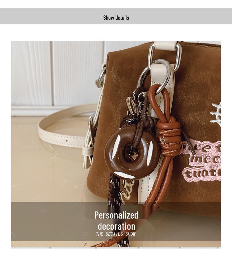 2025 Women's Cross-border Leather Boston Bag: Fashionable Cartoon Handbag & Single Shoulder Crossbody Bag