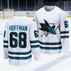 Maglia Sportiva da Hockey su Ghiaccio più Venduta 2026 Uomo Serie Squalo Stampata 3D Traspirante Asciugatura Rapida Bianco Manica Lunga Top Bambini