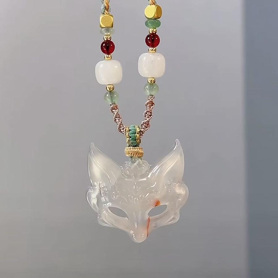 

Новое китайское плетеное ожерелье-подвеска с лисой 0 новый национальный стиль нишевая цепочка на ключицу универсальная высококачественная бижутерия партия