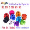 1-10Pcs 10 Colors Anodized Aluminum Knurled Thumb Nut M3-M6 High Step Blind Hole Hand Tight Nut For RC Model Frame