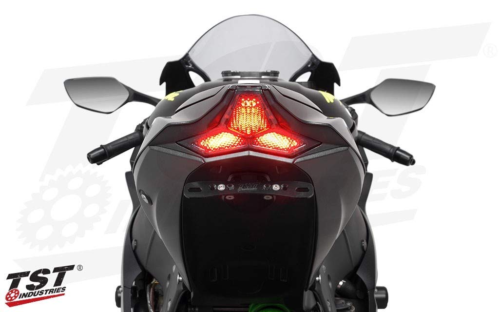 

Светодиодный задний фонарь TST Z400 с поворотниками, прозрачная линза, ZX-10R(16-) ZX-6R(19-) ZX-25R ZX-4RR Ninja400(18-) Z1000(14-16) Встроенные сигналы,