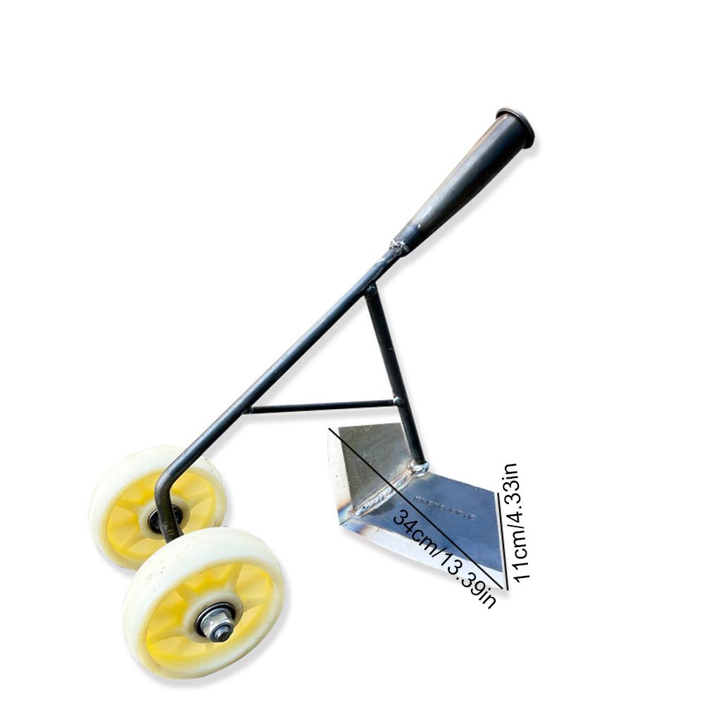 Manual Garden Push Wheel Hoe,Household Hand-Pushed Hoe, Garden Hoes, Tillage Machine,Weeder For Weeding Turning Loosening Soil