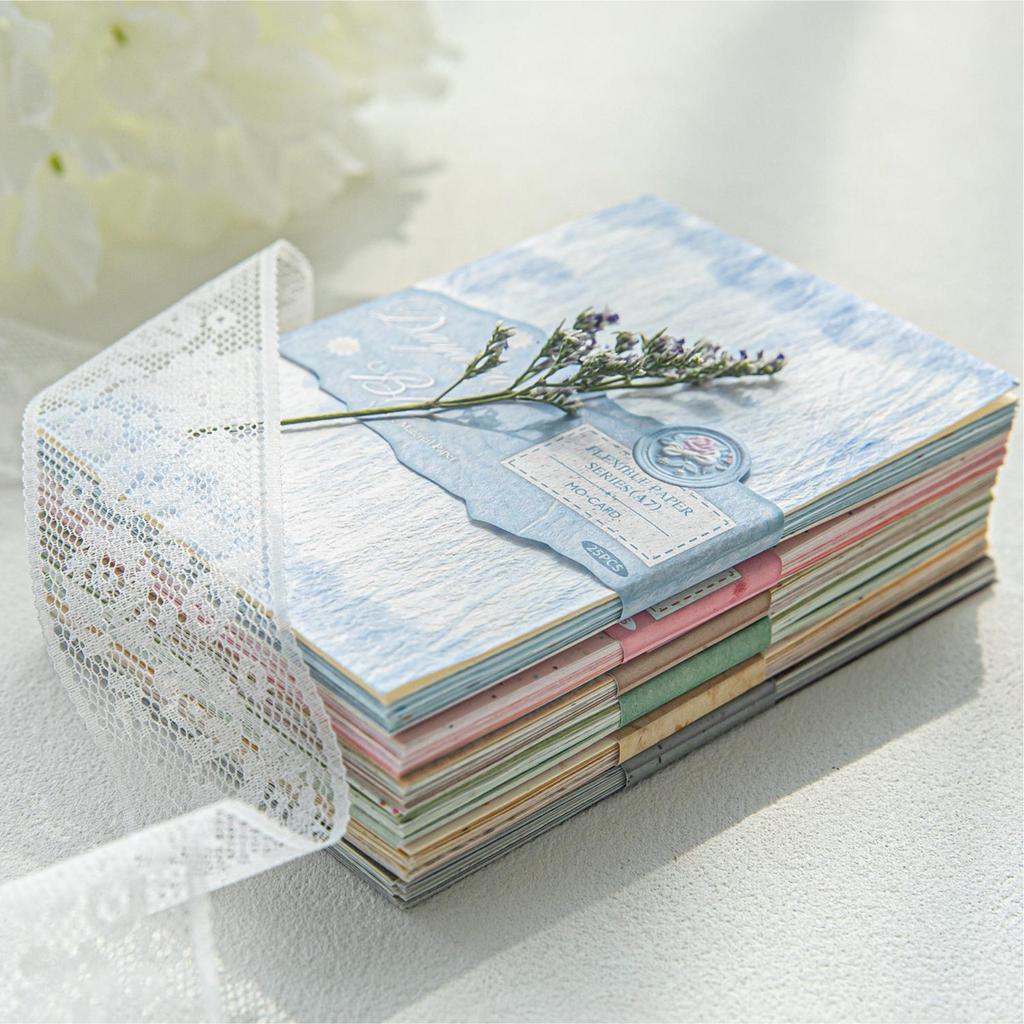 A7 Retro Diary Background Paper: Gentle, Artistic Collage Material