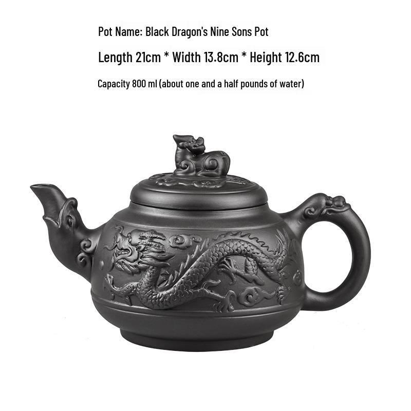 Large Yixing Zisha Handmade Ceramic Teapot for Kung Fu Tea