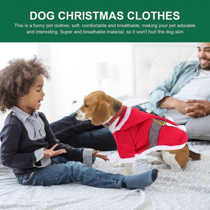 Pet Clothes Christmas Style Dog Cat Costume for 2Pcs Festival Use