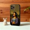 M-Mona L-Lisa Art Phone Case For iPhone17,16,15,14,13,12Plus,Pro Max,XS,5G Soft Silicone Black Cover
