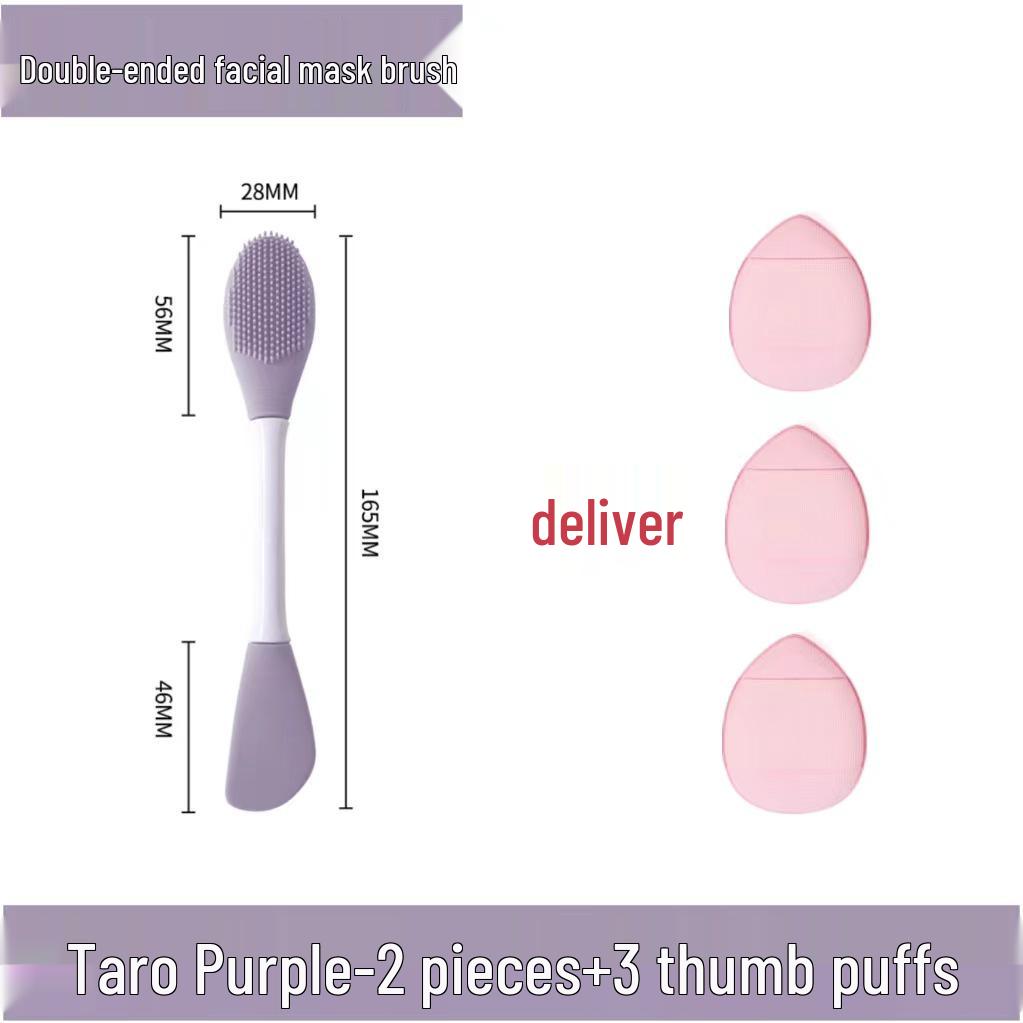 Perie facială din silicon cu capete duble: Perfect pentru aplicarea măștii și masajul facial
