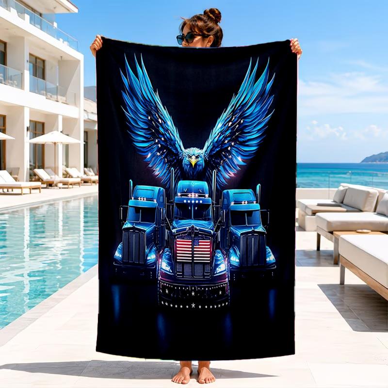 Thunder Truck Journey Beach Towel, Microfiber Beach Towel, Perfect For Pool, Beach, Travel, Home Decor Beach Party Fan gifts