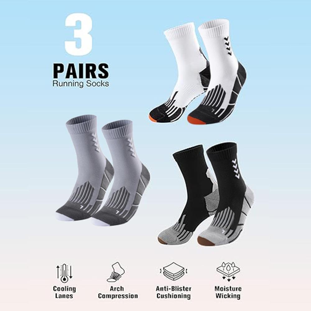 New Cool Men Cotton Running Sport Socks Male Basketball Tennis Sport Cycling Riding Big Size Middle Tube Socks For Men
