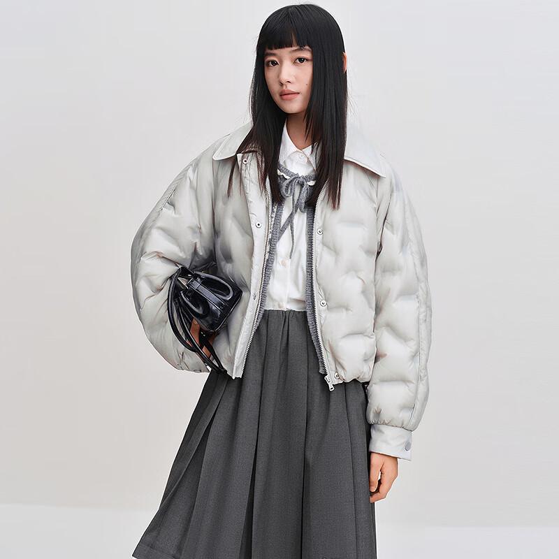 

Женская короткая пуховая куртка-рубашка LEDING M