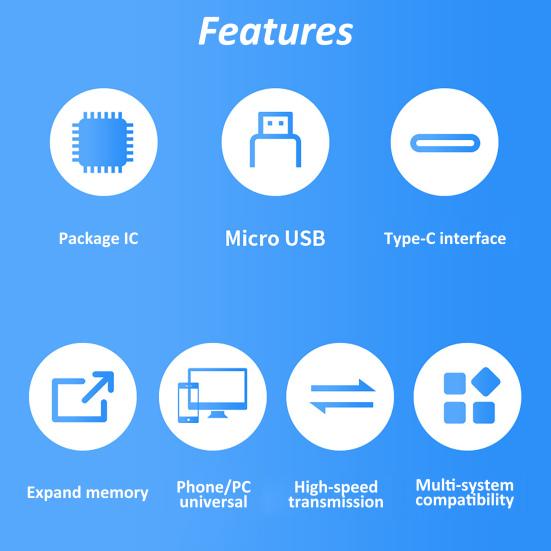 6-in-1 Multifunctional USB 3.0 Card Reader Mini Type-C TF-SD Card Reader OTG Adapter for Mobile Phone