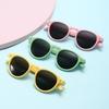 1/25 New Retro Stylish Round Frame Silicone Sunshade Sunglasses for Kids 23045