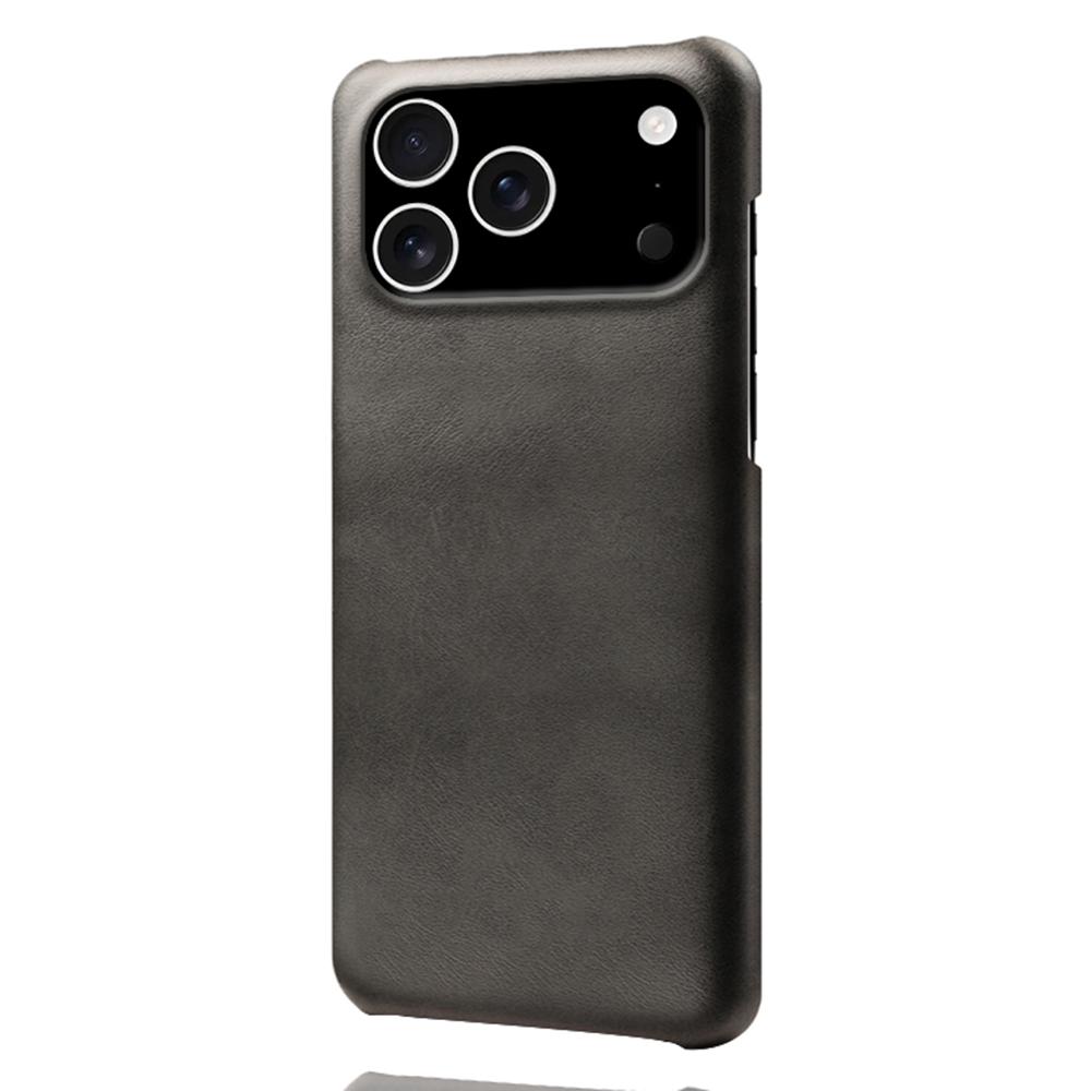 For iPhone 17 Pro Case Calf Texture PU Leather Hard PC Protective Phone Cover