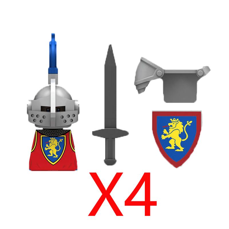 Military Medieval Building Blocks Napoleonic Wars Castle Knight Soldier Figures Weapons Guns British French Army Infantry MOC